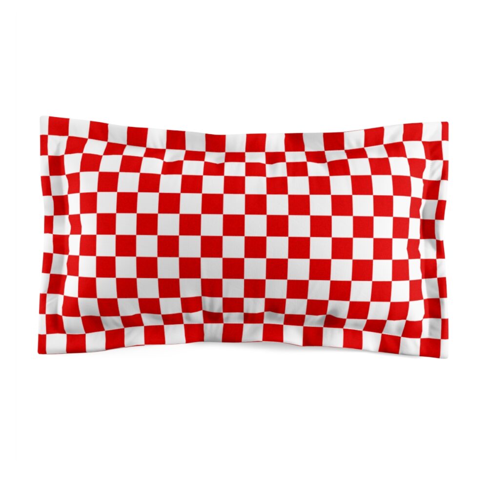 Classic Red and White Checkered Pillow Shams
