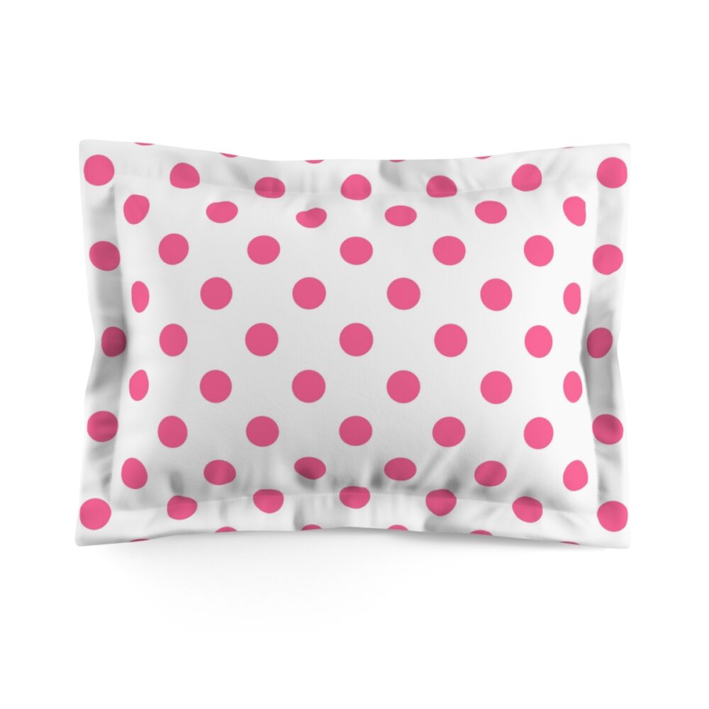 Pink Polka Dot Pillow Shams for Bedroom