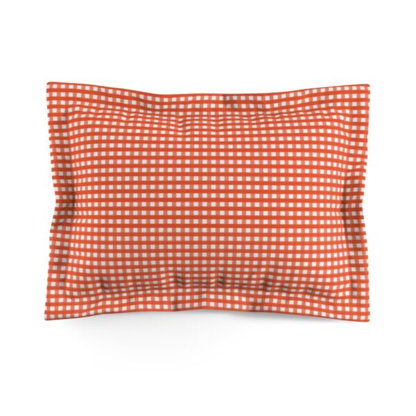 Orange Gingham Pillow Sham