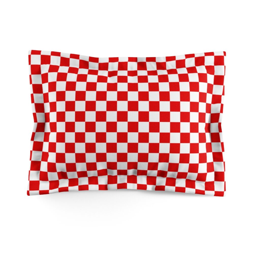 Red and White Checkered Pillow Shams