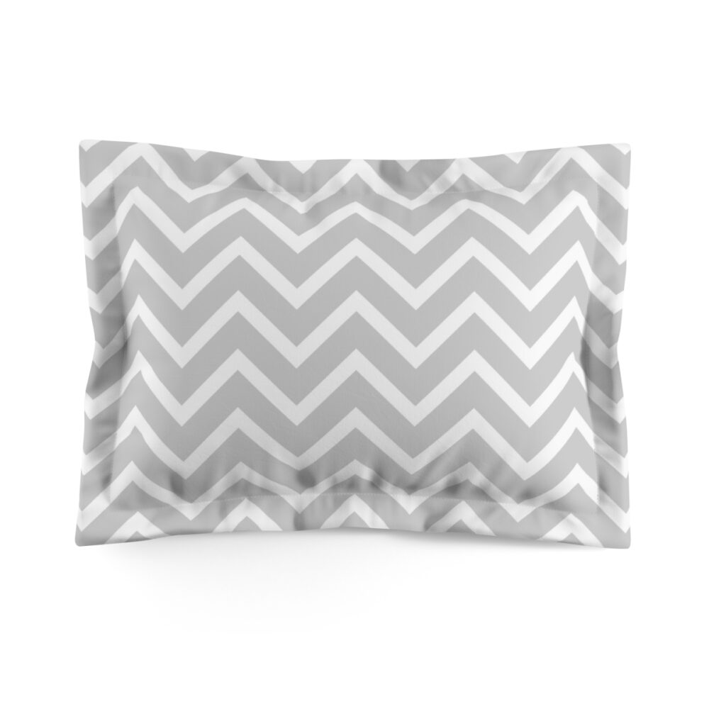 grey & white pillow shams