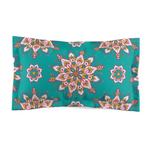 Teal Blue Mandala Pillow Shams