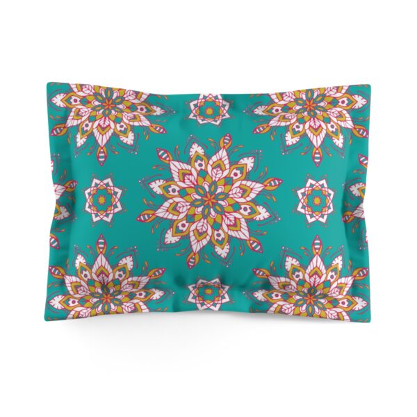 Teal Blue Mandala Pillow Shams