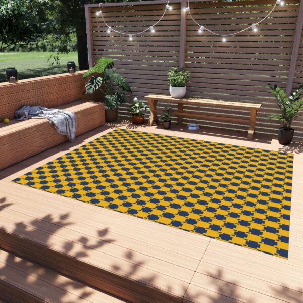 Blue & Yellow Chessboard Rugs
