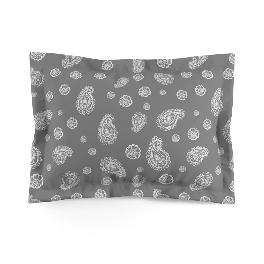 Grey Paisley Pillow Shams
