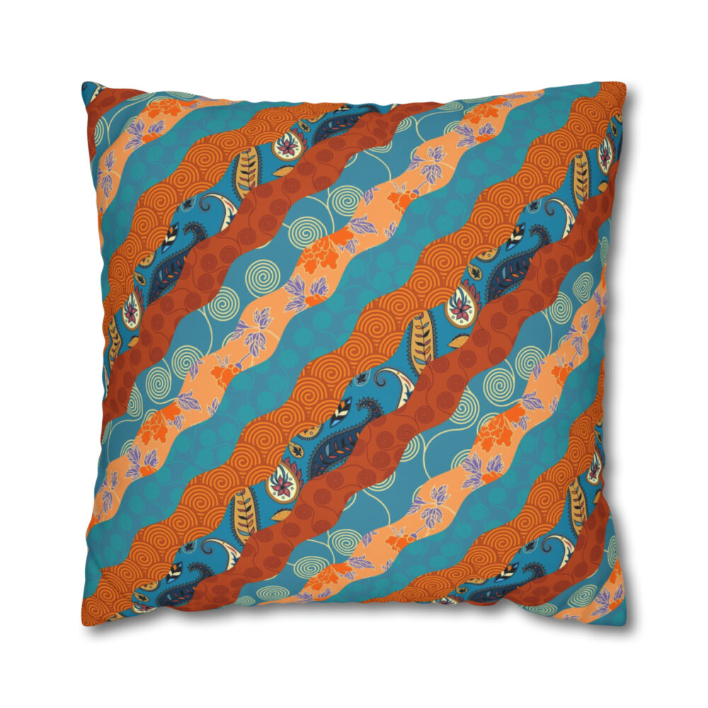 Orange Patchwork Euro Shams