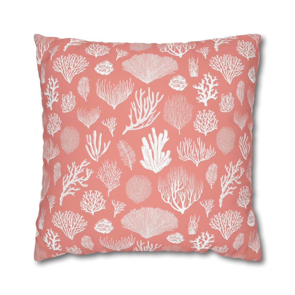 Pink Coral Euro Pillow Shams