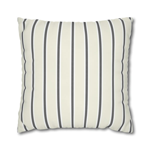 Beige & Black Striped Pillow Shams