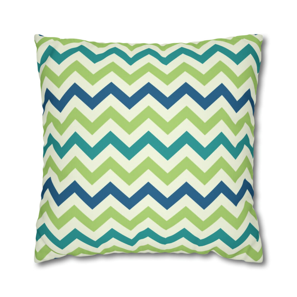 Green Chevron Euro Shams