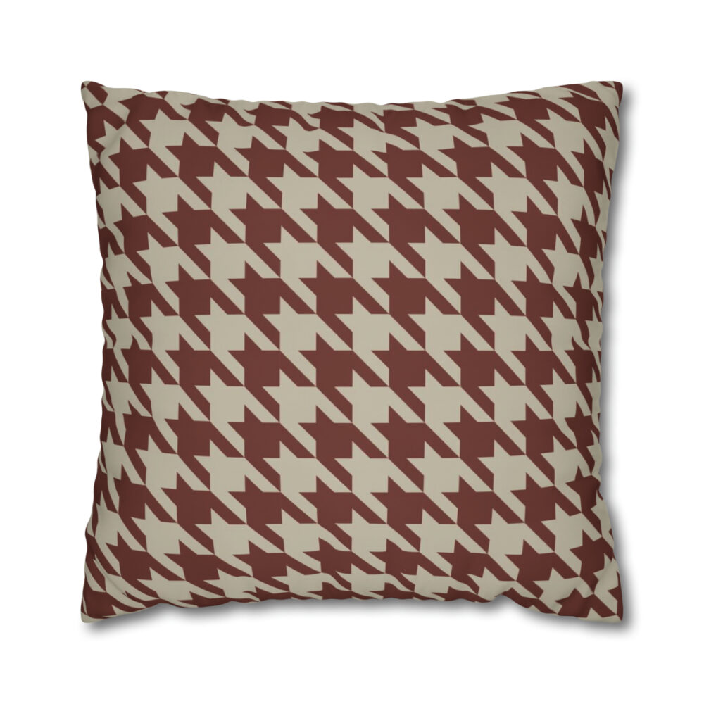 Red Houndstooth Euro Shams
