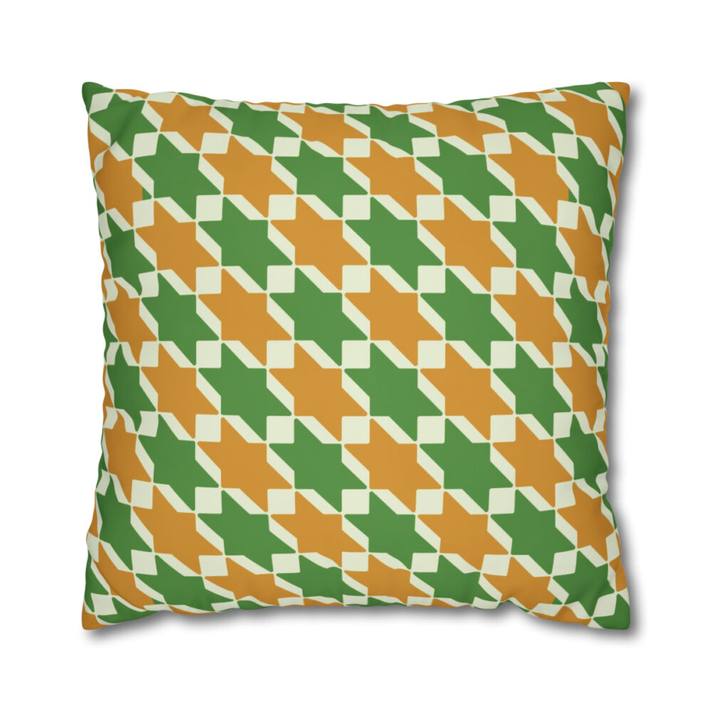 Houndstooth Mustard Yellow Euro Shams