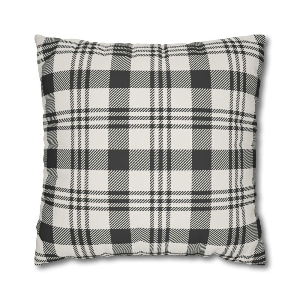 Black n White Plaid Pillow Shams