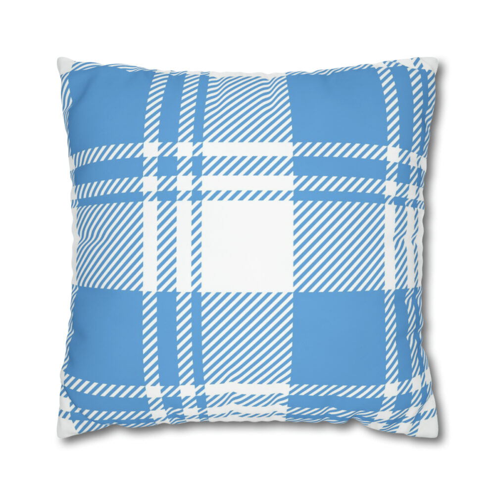 Blue n White Plaid Pillow Covers