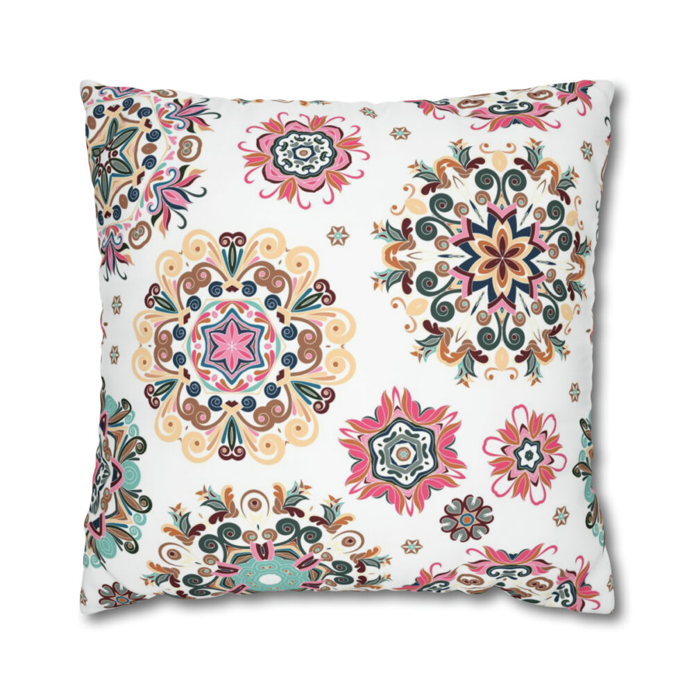 Snowflake on White Euro Shams