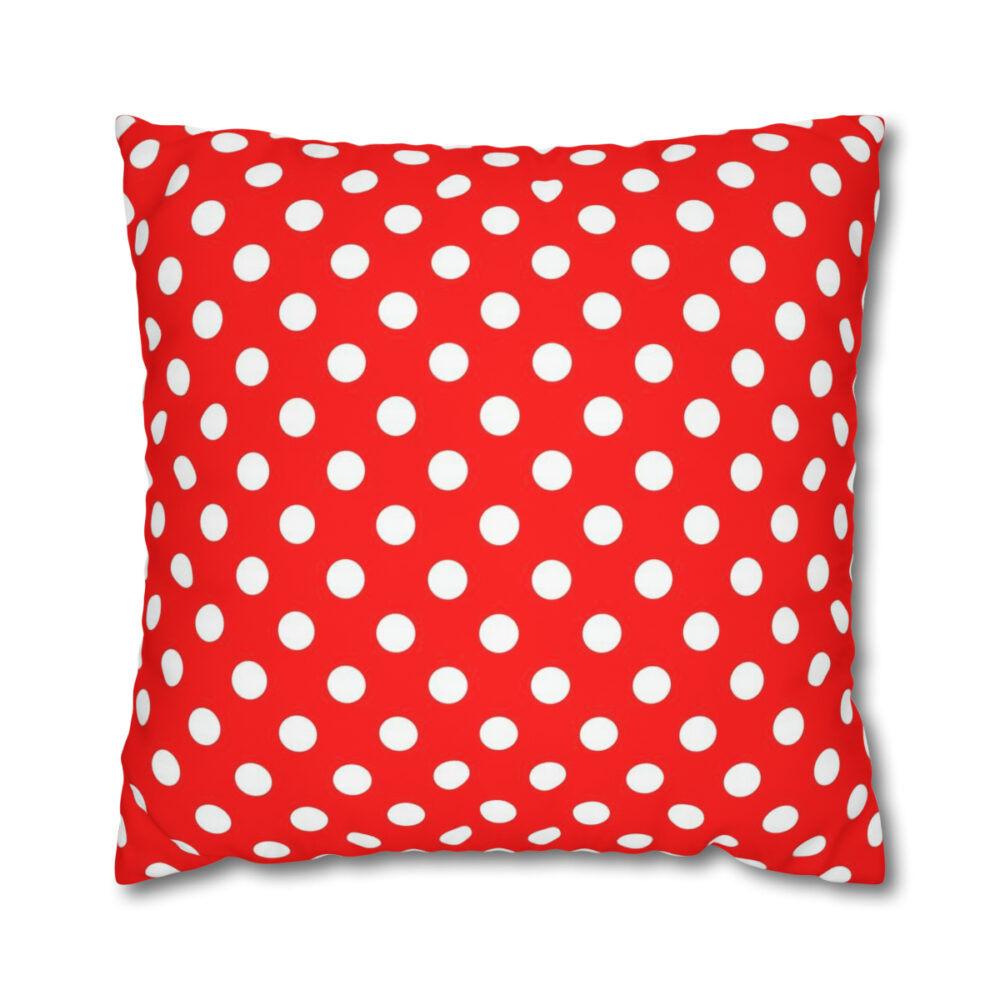 red and white polka dot pillow covers