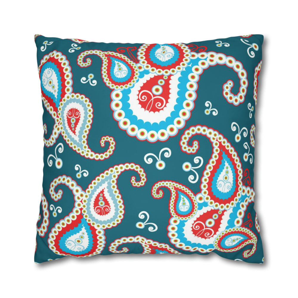 Blue Paisley Euro Shams